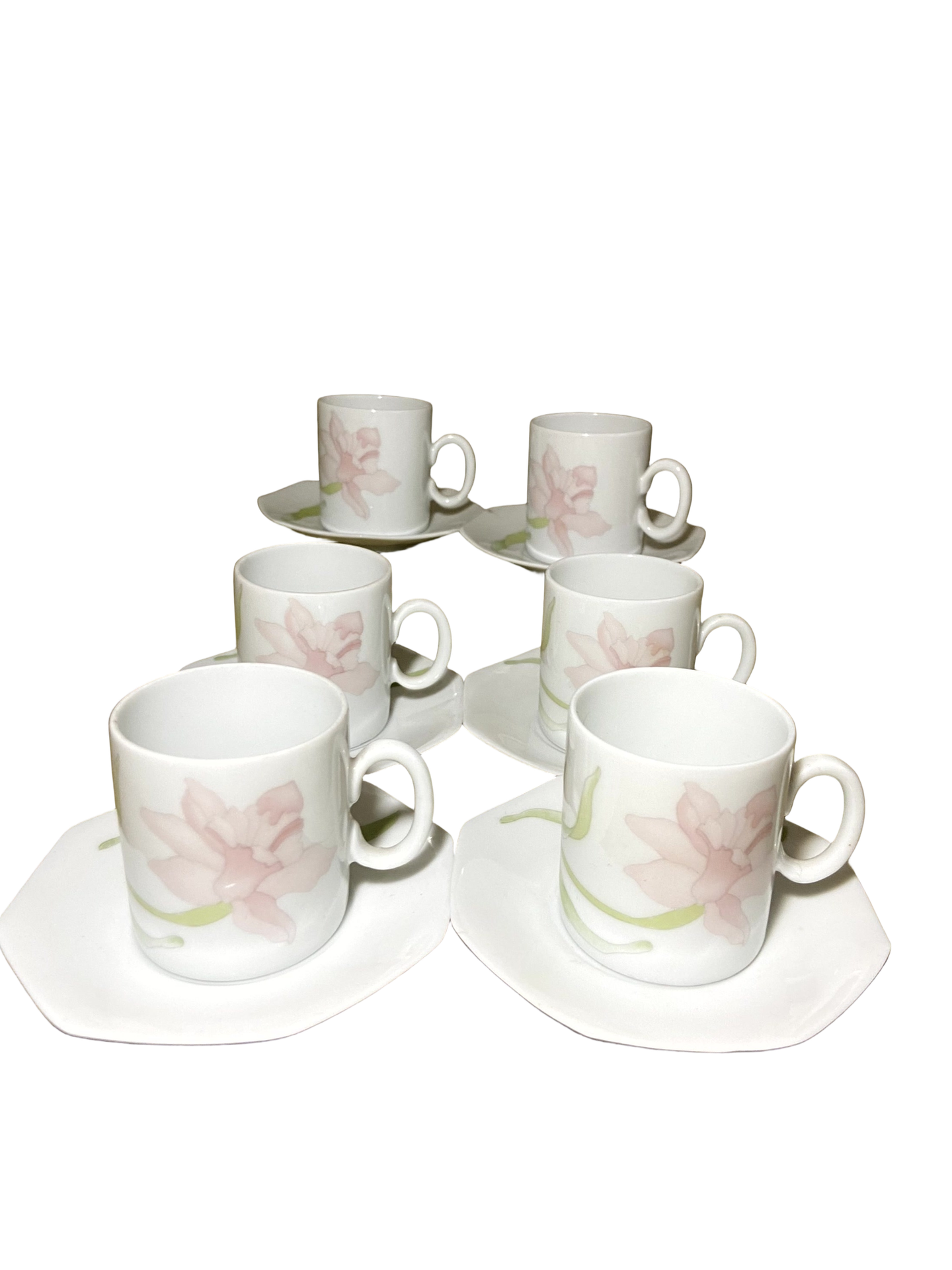 Sexteto de Xícaras de Porcelana Renner Vintage