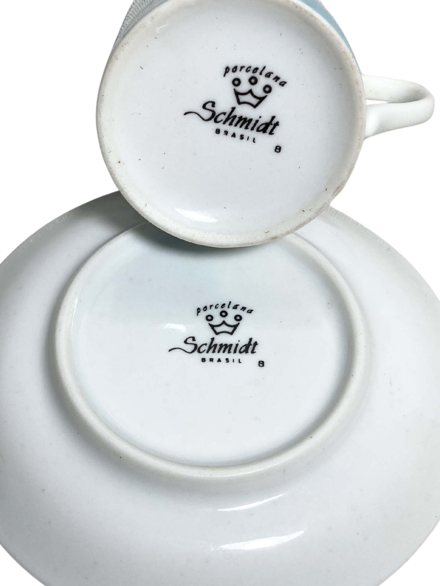 Sexteto de Xícaras de Porcelana Schmidt Céu Vintage - Imagem 4