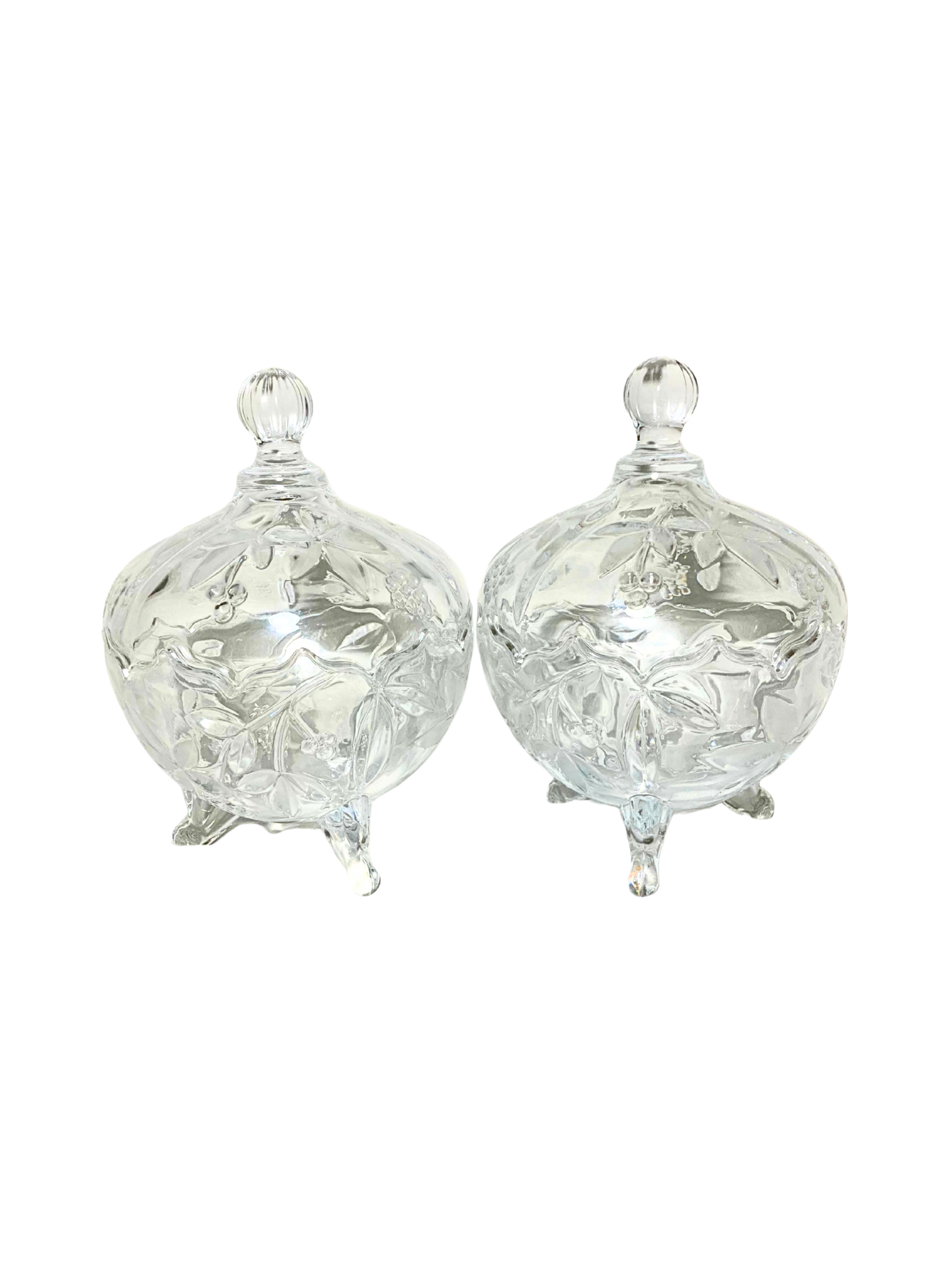 Duo de Bombonieres com Tampa – Folhas e Cachos de Uva