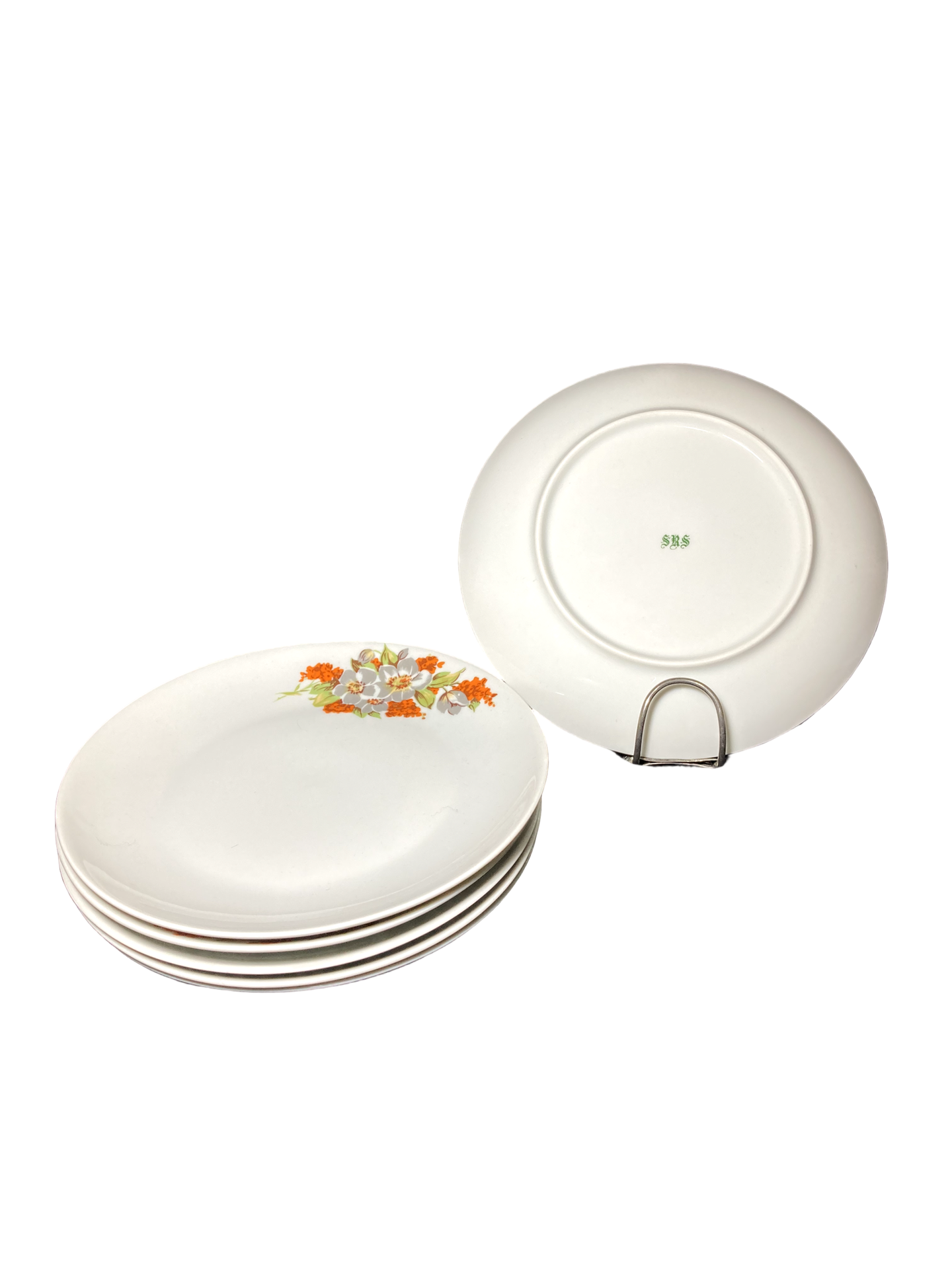 Quinteto de Pratos de Sobremesa de Porcelana Steatita SB Vintage - Imagem 3