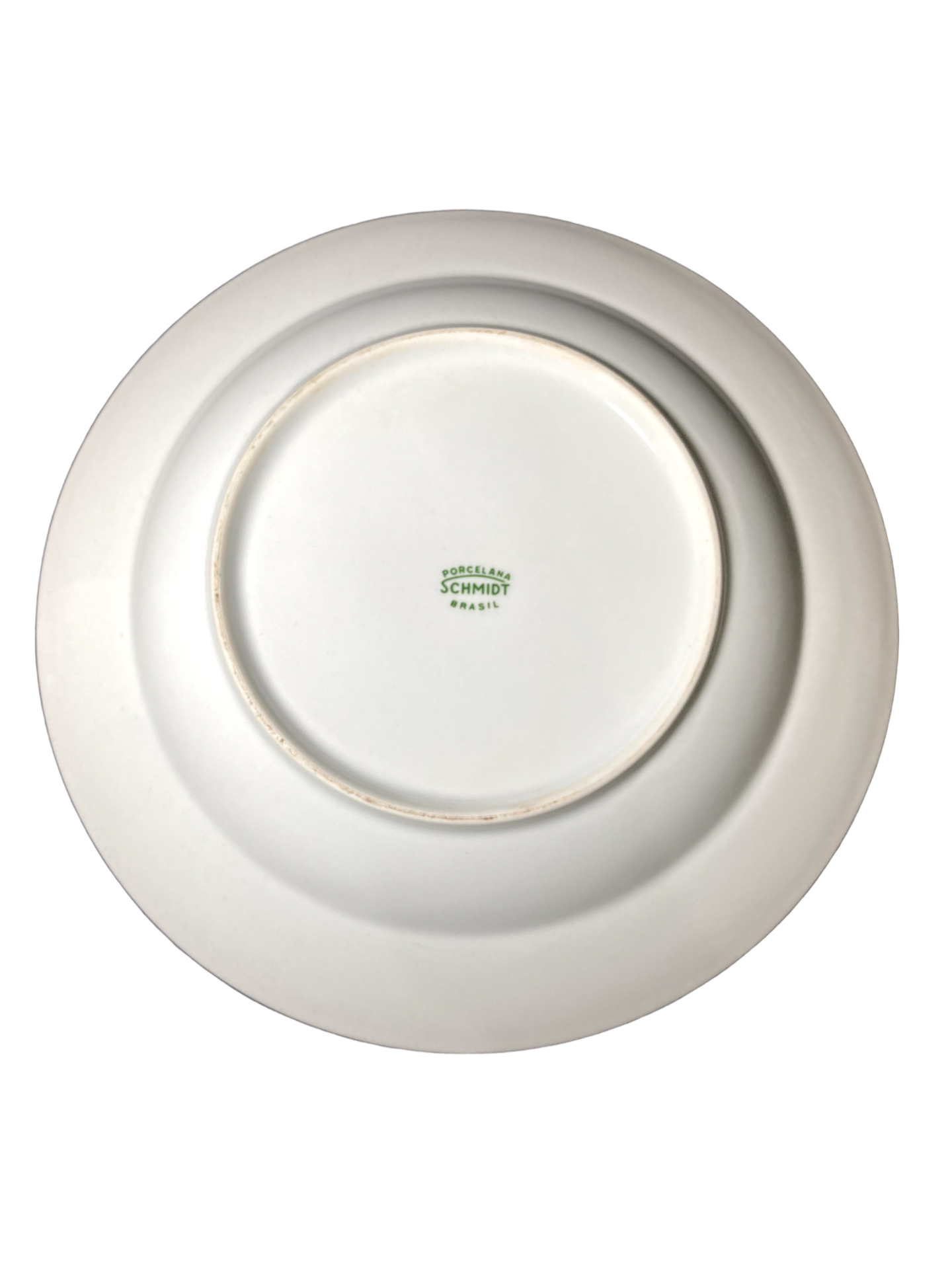 Prato Fundo Floral Vintage com Friso Dourado - Porcelana Schmidt - Imagem 3