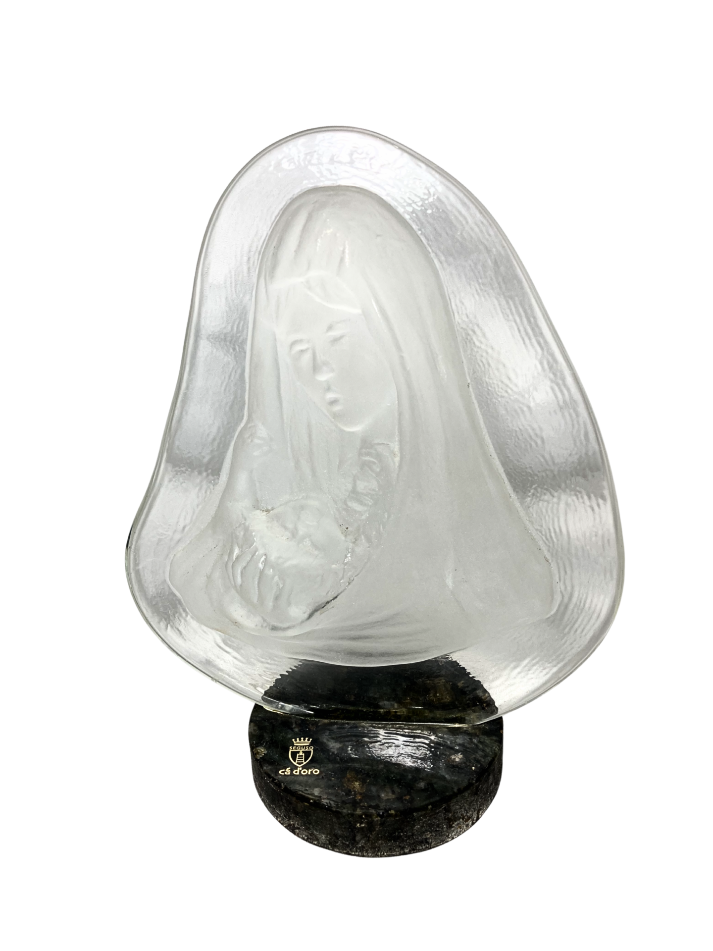 Nossa Senhora com Menino Jesus em Cristal - Cá d'Oro Seguso
