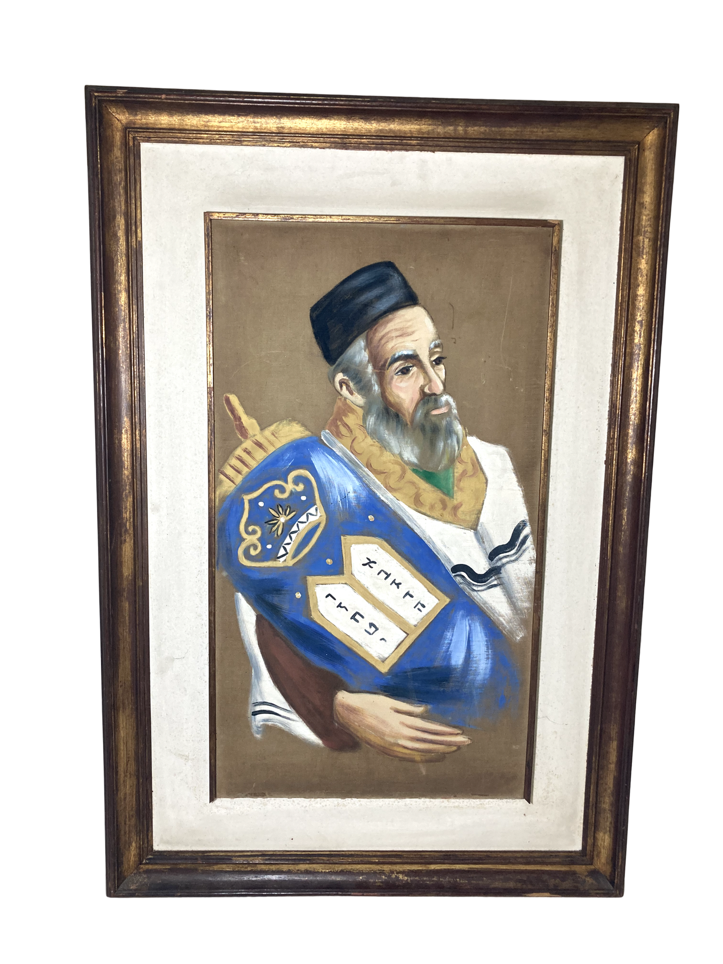 Quadro Vintage de Rabino com a Torá