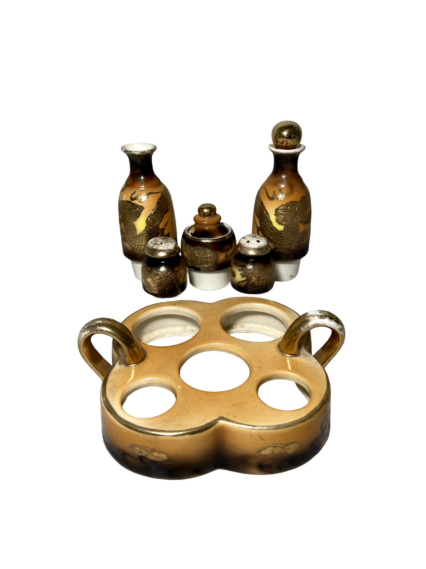 Conjunto de Galheteiro Oriental Vintage - Imagem 3