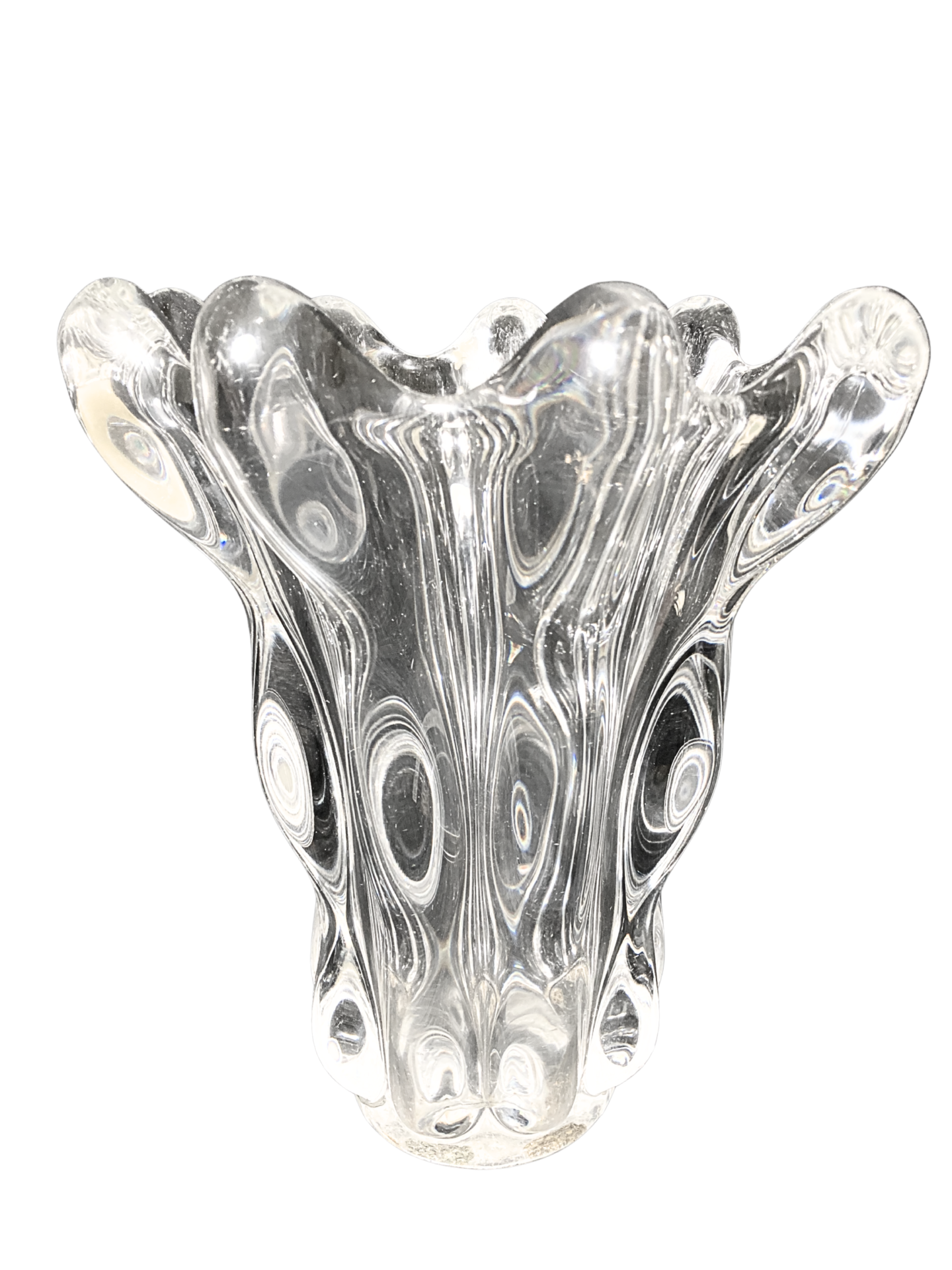 Vaso de Cristal Tête de Girafe Art Vennes France