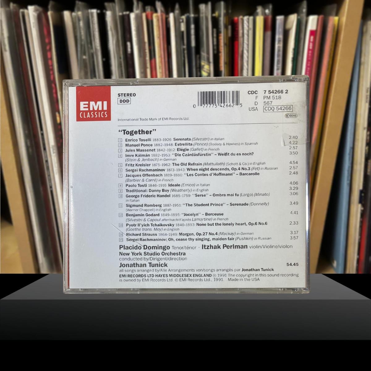 Placido Domingo & Itzhak Perlman, Together - EMI Classics - Imagem 2