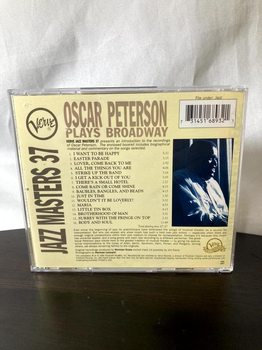 Oscar Peterson plays Broadway, Jazz masters 37 - Verve - Imagem 2