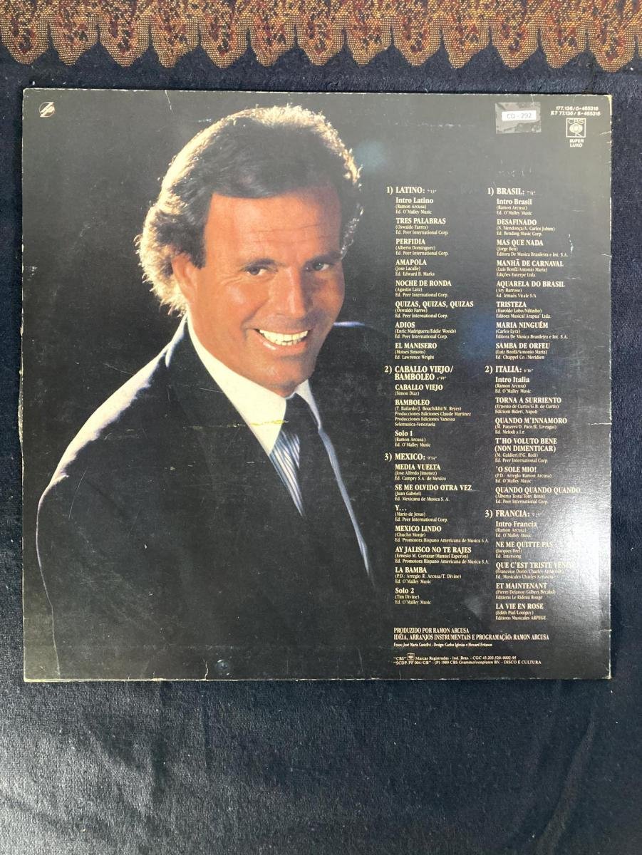 VINIL. Julio Iglesias - Romances (CBS 177.136) - Imagem 2