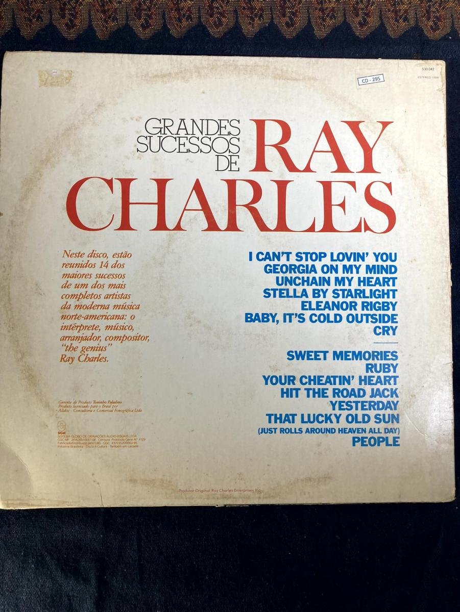 VINIL. Ray Charles - Grandes Sucessos de Ray Charles (Som Livre 530.042) - Imagem 2