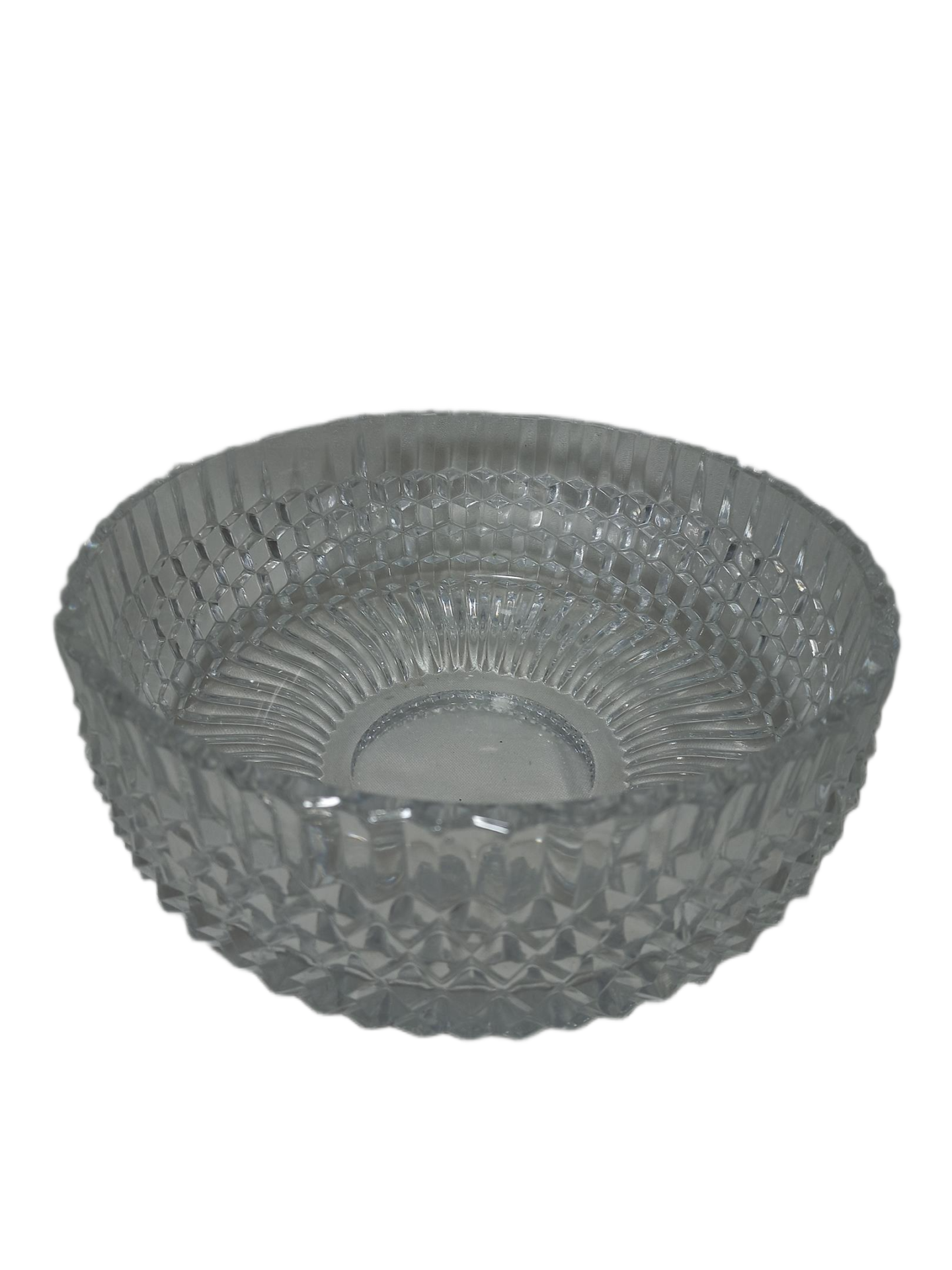 Centro de mesa, fruteira em cristal ricamente moldado