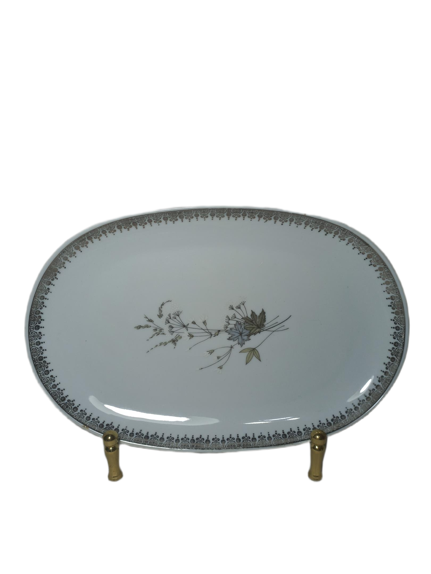 Travessa oval com 4 xícaras de café em porcelana Real, floral - Imagem 5