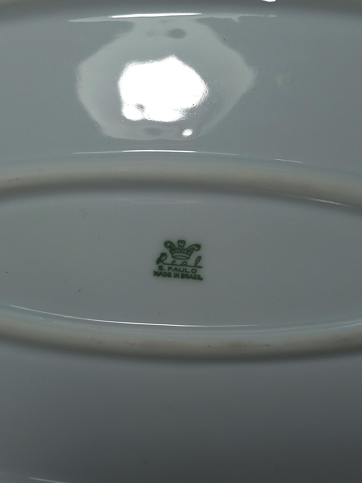 Travessa oval com 4 xícaras de café em porcelana Real, floral - Imagem 3