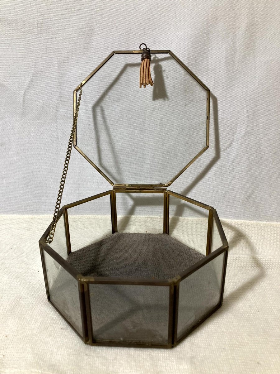 MINIMALISTA. Caixa Decorativa, vitrine com Formato Geométrico Octogonal